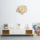 Vintage Bamboo Screen Cannage Wall Sconce Natural Wood Bracket Lighting Fixture