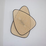 Vintage Bamboo Screen Cannage Wall Sconce Natural Wood Bracket Lighting Fixture