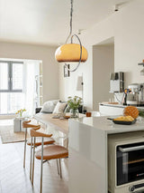Vintage Bauhaus Medieval Pendant Lamp Chrome Cream Glass Hanging Fixture Retro Lighting
