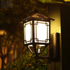 Vintage Black Solar Outdoor Wall Lantern Waterproof Aluminum Exterior Sconce Lighting