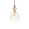 Vintage Brass and Clear Glass Bowl Pendant Light Elegant Ceiling Fixture for Dining Room