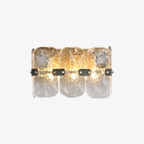 Vintage Brass and Hand Blown Glass Wall Light Fixture Set of 2 Indoor Sconces
