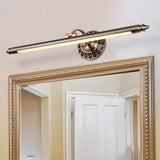 Vintage Bronze LED Bathroom Vanity Light Adjustable Cylinder Wall Sconce for Powder Room