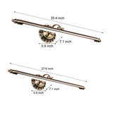 Vintage Bronze LED Bathroom Vanity Light Adjustable Cylinder Wall Sconce for Powder Room