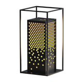 Vintage Brown Floral Hollow Pattern Outdoor Pathway Light Waterproof Garden Landscape Lamp