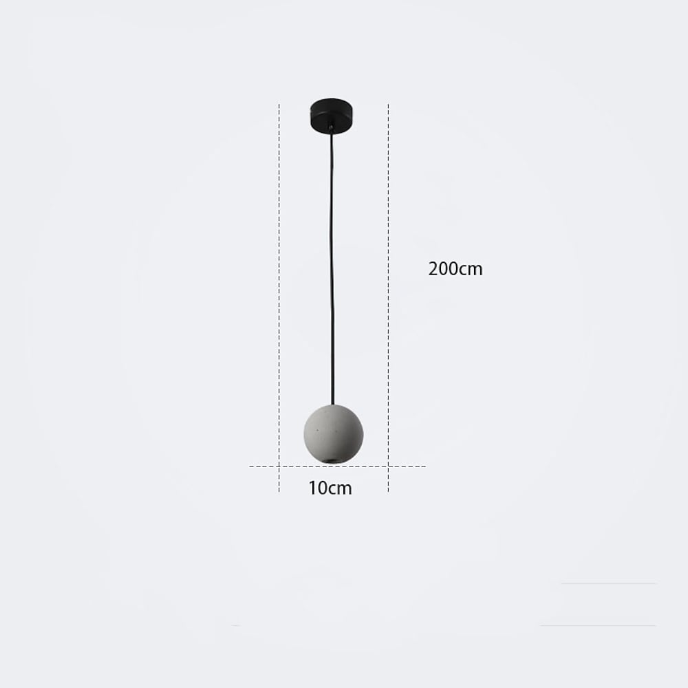 Vintage Ceramic LED Pendant Light Industrial Sphere Hanging Lamp for Kitchen and Dining Room