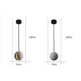 Vintage Ceramic LED Pendant Light Industrial Sphere Hanging Lamp for Kitchen and Dining Room