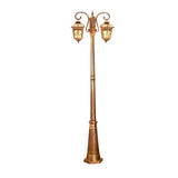 Vintage Double Head Outdoor Street Lamp Post Waterproof European Garden Light in Aluminum