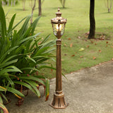Vintage European Outdoor Garden Pathway Light Waterproof Die Cast Aluminum Lawn Lamp 33 Inch