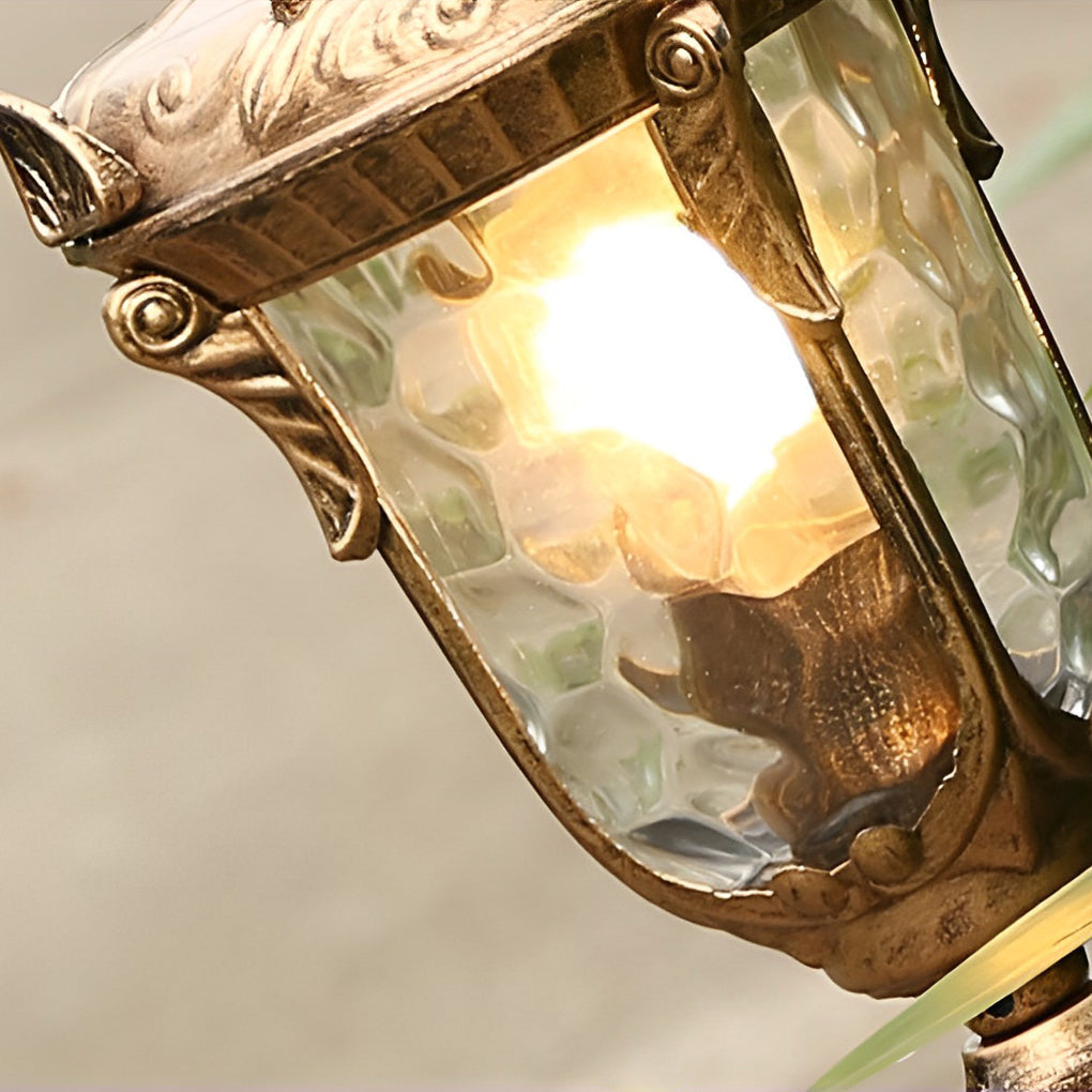 Vintage European Outdoor Garden Pathway Light Waterproof Die Cast Aluminum Lawn Lamp 33 Inch