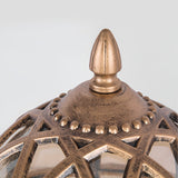 Vintage European Style Waterproof Outdoor Fence Post Cap Light with Round Glass Globe E27