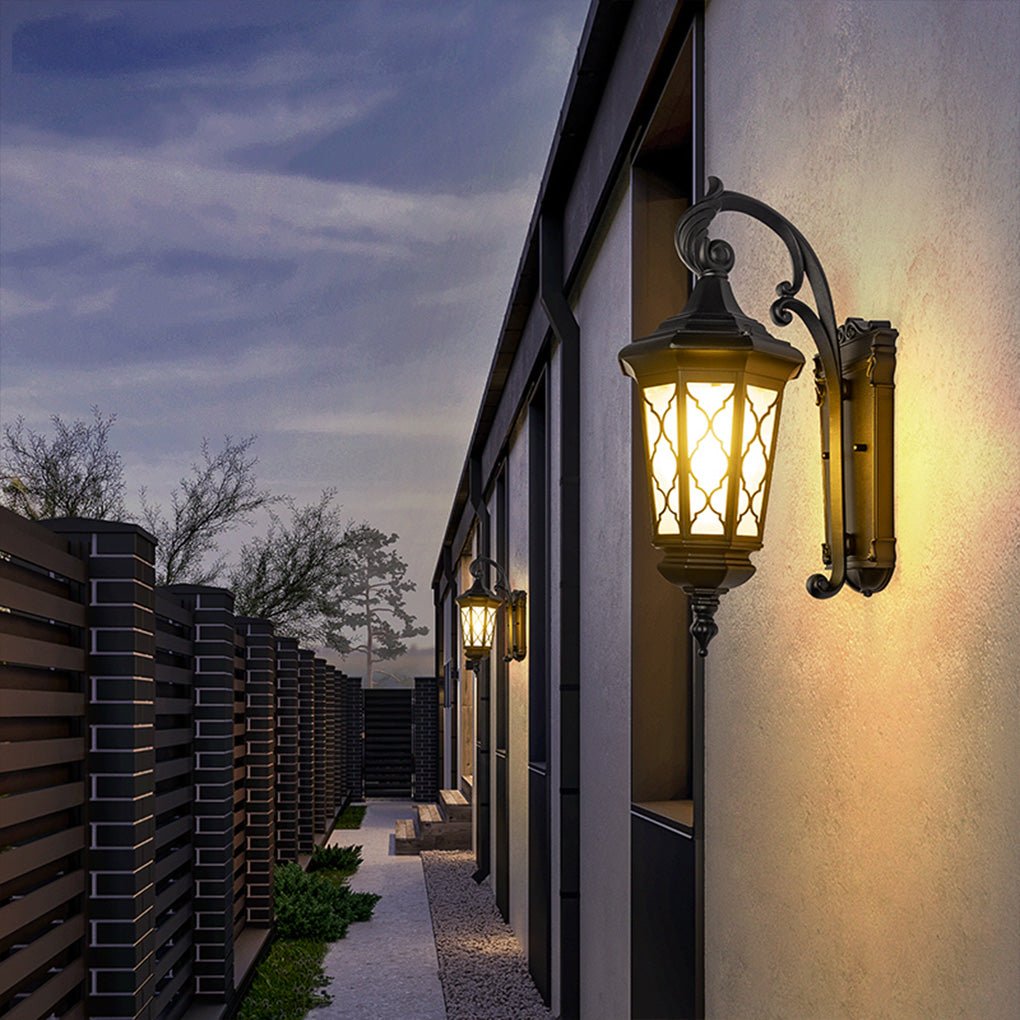 Vintage Exterior Wall Lantern Waterproof IP54 Sconce for Porch Courtyard and Garden