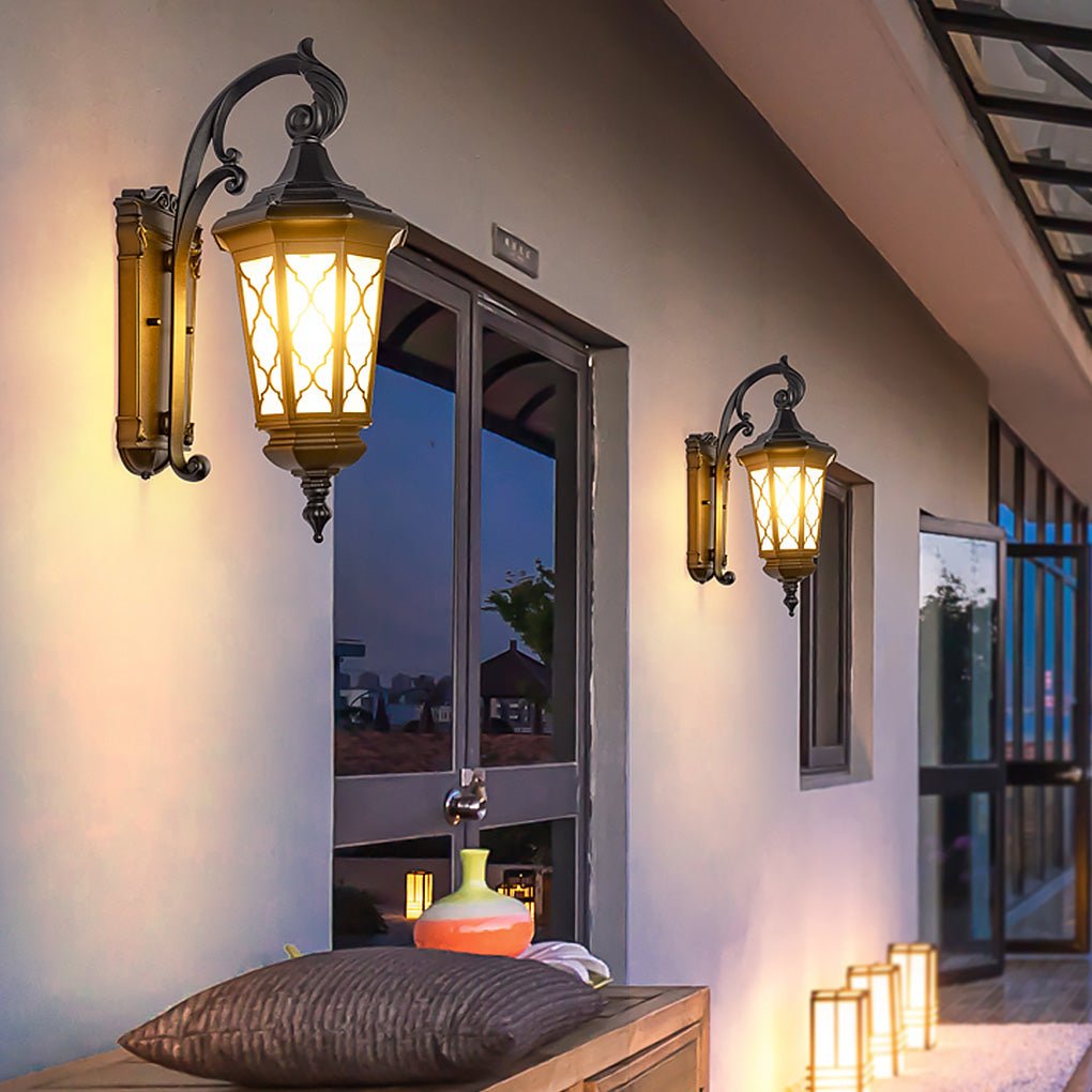 Vintage Exterior Wall Lantern Waterproof IP54 Sconce for Porch Courtyard and Garden