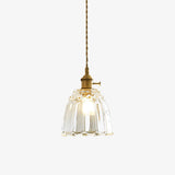 Vintage Farmhouse Glass Drop Pendant Light for Cottage Style Indoor Ceiling Lighting