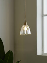 Vintage Farmhouse Glass Drop Pendant Light for Cottage Style Indoor Ceiling Lighting