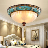 vintage-floral-blue-resin-recessed-ceiling-fixture-with-white-glass-globe-shade