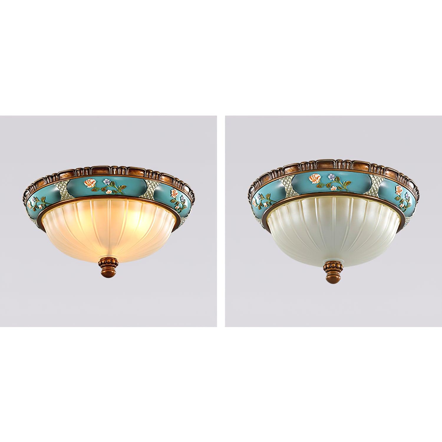 vintage-floral-blue-resin-recessed-ceiling-fixture-with-white-glass-globe-shade