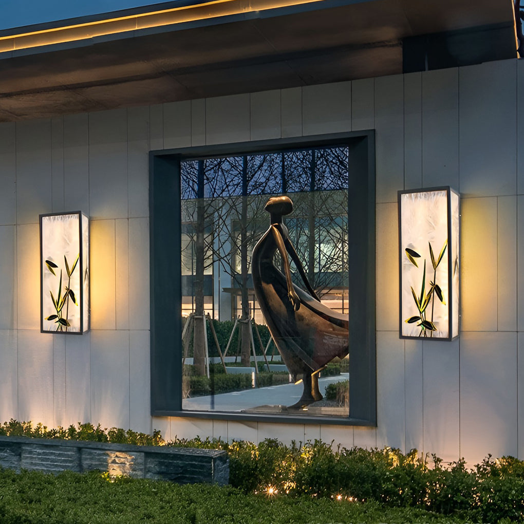 Vintage Galvanized Steel LED Outdoor Wall Sconce Waterproof Flower Pattern Exterior Light fixture