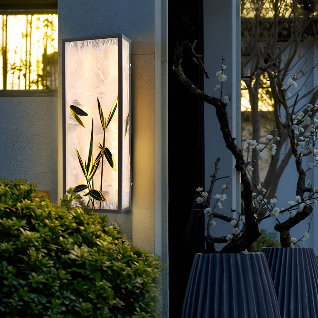 Vintage Galvanized Steel LED Outdoor Wall Sconce Waterproof Flower Pattern Exterior Light fixture