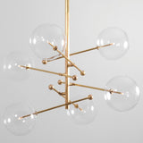 Vintage Geometrical Globe Chandelier Metal and Glass Pendant Light for Modern Kitchen and Dining Areas