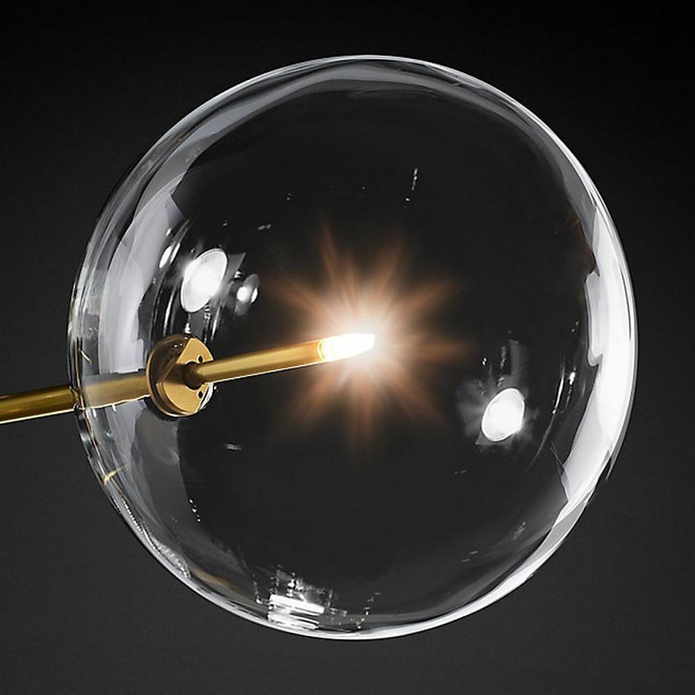 Vintage Geometrical Globe Chandelier Metal and Glass Pendant Light for Modern Kitchen and Dining Areas
