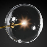 Vintage Geometrical Globe Chandelier Metal and Glass Pendant Light for Modern Kitchen and Dining Areas