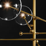 Vintage Geometrical Globe Chandelier Metal and Glass Pendant Light for Modern Kitchen and Dining Areas