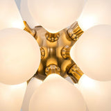 Vintage Glass Globe Cluster Chandelier 18 Light Nature Inspired Ceiling Fixture for Bedroom and Living Room
