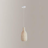 Vintage Handwoven Rattan Pendant Light Rustic Bohemian Woven Ceiling Hanging Lamp