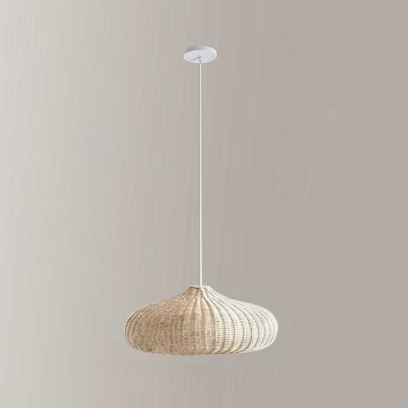 Vintage Handwoven Rattan Pendant Light Rustic Bohemian Woven Ceiling Hanging Lamp