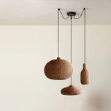 Vintage Handwoven Rattan Pendant Light Rustic Bohemian Woven Ceiling Hanging Lamp