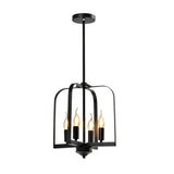 Vintage Industrial Iron Cage Pendant Light and Semi Flush Mount Ceiling Chandelier