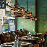 Vintage Industrial Iron Interwoven Design Pendant Light Retro Metal Cage Ceiling Fixture for Kitchen