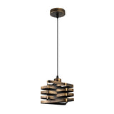 Vintage Industrial Iron Interwoven Design Pendant Light Retro Metal Cage Ceiling Fixture for Kitchen