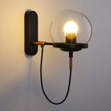Vintage Industrial Metal Glass Globe Wall Sconce Antique Farmhouse Indoor Wall Light Fixture