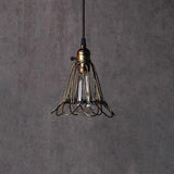 Vintage Industrial Metal Lantern Pendant Light Nordic LED Ceiling Hanging Lamp