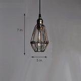 Vintage Industrial Metal Lantern Pendant Light Nordic LED Ceiling Hanging Lamp