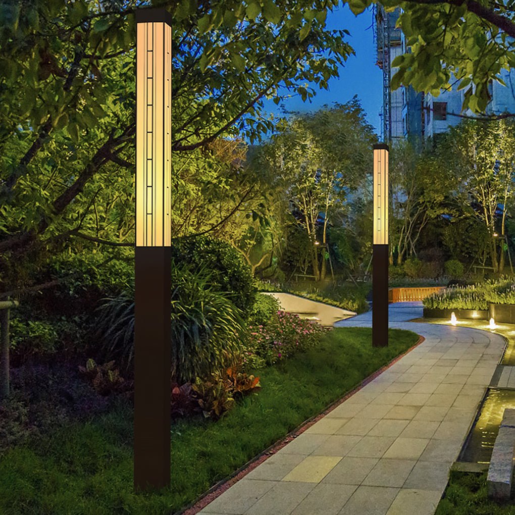 Vintage IP54 Waterproof Outdoor Pole Light Stainless Steel Garden Lamp Post for Villas