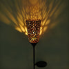 Vintage Iron Solar Outdoor Post Lights Waterproof LED Garden Pathway Lamp for Patio and Yard