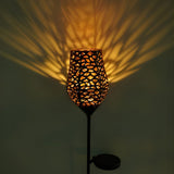 Vintage Iron Solar Outdoor Post Lights Waterproof LED Garden Pathway Lamp for Patio and Yard