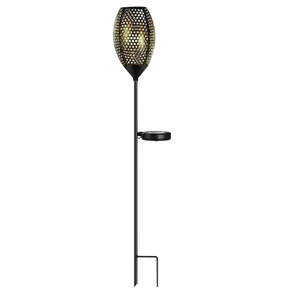 Vintage Iron Solar Outdoor Post Lights Waterproof LED Garden Pathway Lamp for Patio and Yard