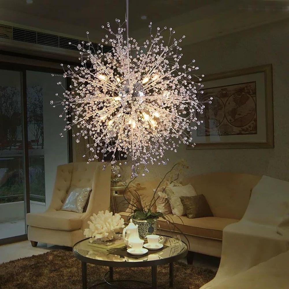 Vintage LED Shrub Branch Inspired Chandelier 24 Inch Retro Metal Pendant Light