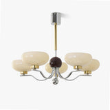 Vintage Medieval Style Glass Bowl Crown Chandelier with Milk White Shade