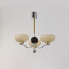 Vintage Medieval Style Glass Bowl Crown Chandelier with Milk White Shade