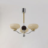 Vintage Medieval Style Glass Bowl Crown Chandelier with Milk White Shade