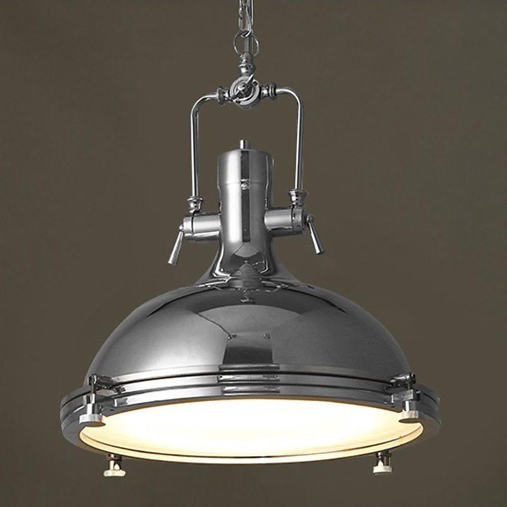 Vintage Metal Lantern LED Industrial Pendant Light Chandelier for Dining Room and Living Room