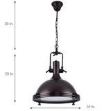 Vintage Metal Lantern LED Industrial Pendant Light Chandelier for Dining Room and Living Room