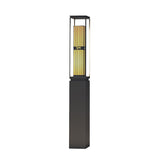 Vintage Outdoor Post Light Waterproof Stainless Steel Pillar Lamp with Imitation Marble Shade
