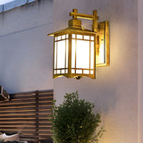Vintage Outdoor Solar Powered LED Wall Lamp with Remote Waterproof Exterior Wall Sconce