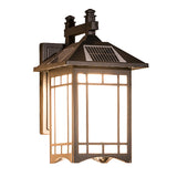 Vintage Outdoor Solar Powered LED Wall Lamp with Remote Waterproof Exterior Wall Sconce